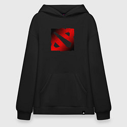 Худи оверсайз ЧЁРНО КРАСНОЕ ЛОГО ДОТА 2 DOTA 2 LOGO