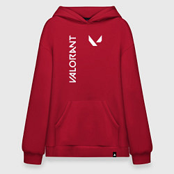 Толстовка-худи оверсайз Valorant - Logo, цвет: красный