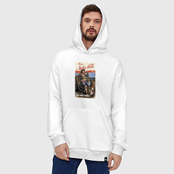 Толстовка-худи оверсайз Nuka Cola - raid your first!, цвет: белый — фото 2