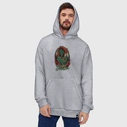 Толстовка-худи оверсайз Супер спартанец, цвет: меланж — фото 2