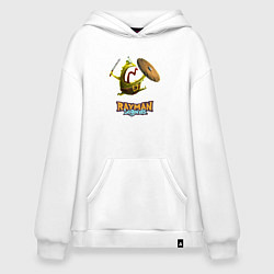 Худи оверсайз Rayman Legends Зеленый человечек с щитом