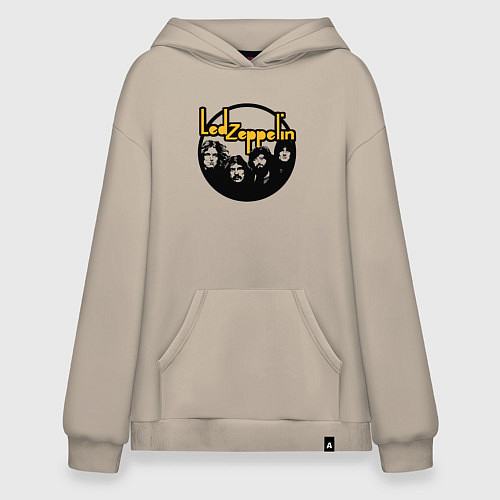 Худи оверсайз Led Zeppelin Лед Зеппелин / Миндальный – фото 1