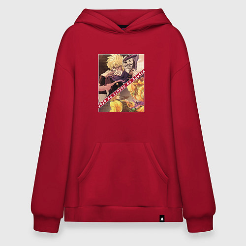 Худи оверсайз Дио Брандо из ДжоДжо / Красный – фото 1