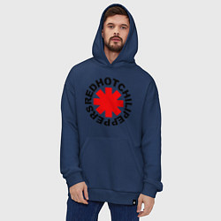Толстовка-худи оверсайз Peppers logo, цвет: тёмно-синий — фото 2