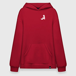 Толстовка-худи оверсайз KoЯn, цвет: красный