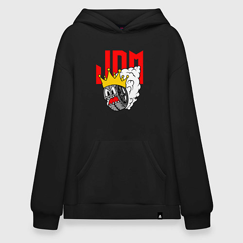 Худи оверсайз JDM Wheel King / Черный – фото 1