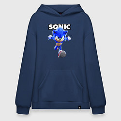 Толстовка-худи оверсайз Sonic the Hedgehog 2022, цвет: тёмно-синий