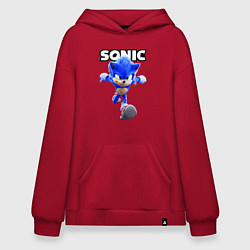 Толстовка-худи оверсайз Sonic the Hedgehog 2022, цвет: красный
