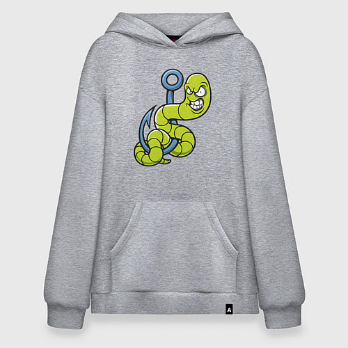 Худи оверсайз Злой Червяк / Меланж – фото 1