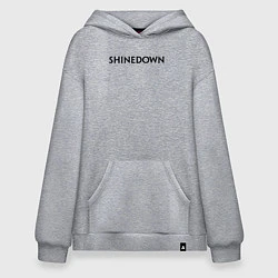 Толстовка-худи оверсайз Shinedown лого, цвет: меланж