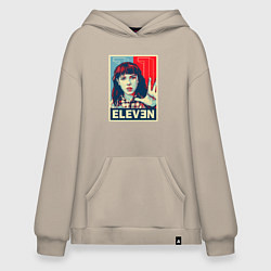 Толстовка-худи оверсайз Stranger Things Eleven, цвет: миндальный