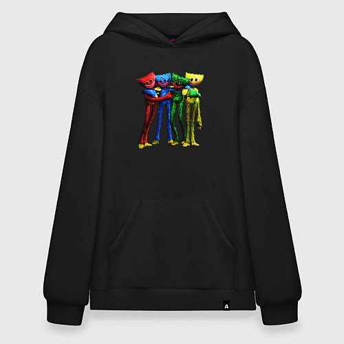 Худи оверсайз GAME POPPY PLAYTIME Mini Huggies / Черный – фото 1