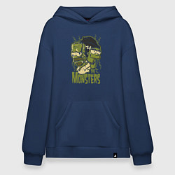Толстовка-худи оверсайз The Simpsons - the monsters!, цвет: тёмно-синий