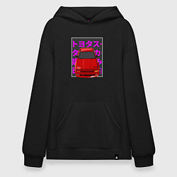 Толстовка-худи оверсайз Supra A70 MK3 JDM, цвет: черный