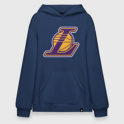 Толстовка-худи оверсайз Los Angeles Lakers NBA logo, цвет: тёмно-синий