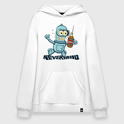 Толстовка-худи оверсайз Little Bender, цвет: белый