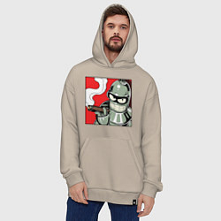 Толстовка-худи оверсайз Smoke Bender, цвет: миндальный — фото 2