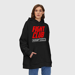 Толстовка-худи оверсайз Fight club boxing, цвет: черный — фото 2