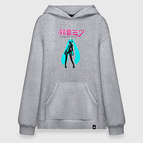 Худи оверсайз Вокалоид Хацуне Мику / Меланж – фото 1