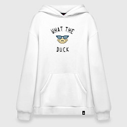 Толстовка-худи оверсайз What The Duck?, цвет: белый