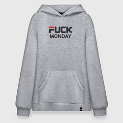 Худи оверсайз Fuck monday, anti-brand, fila