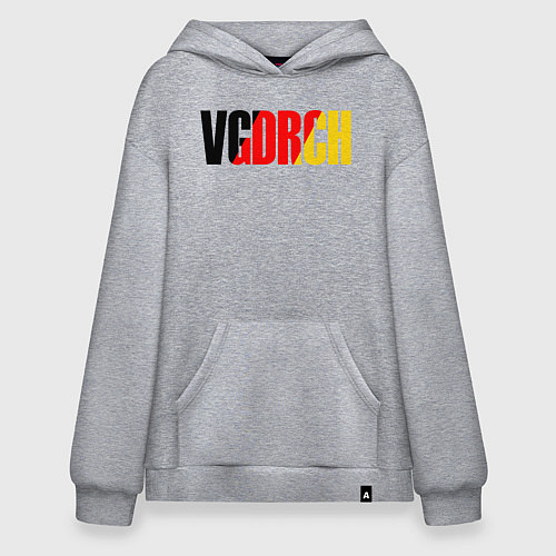 Худи оверсайз Поклонник немецких автомобилей / Меланж – фото 1