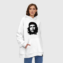 Толстовка-худи оверсайз Ernesto Che Guevara, цвет: белый — фото 2