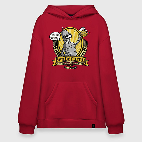 Худи оверсайз Benderbrau premium beer / Красный – фото 1