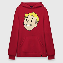 Толстовка-худи оверсайз Vault boy head, цвет: красный