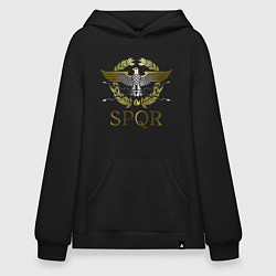 Толстовка-худи оверсайз SPQR, цвет: черный