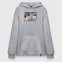 Худи оверсайз Мем в японском стиле