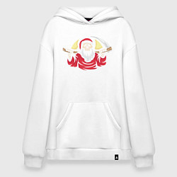 Толстовка-худи оверсайз Dead Santa, цвет: белый