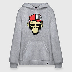 Толстовка-худи оверсайз Monkey Swag, цвет: меланж