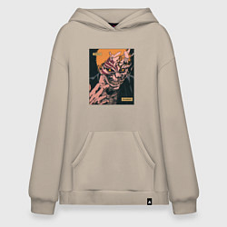 Толстовка-худи оверсайз Bleach Nobody, цвет: миндальный