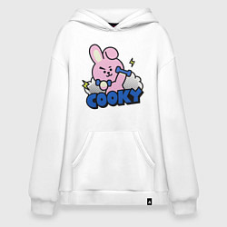 Толстовка-худи оверсайз Cooky BT21 Jungkook, цвет: белый