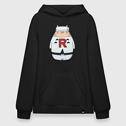 Толстовка-худи оверсайз Totoro rocket, цвет: черный