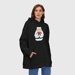 Толстовка-худи оверсайз Totoro rocket, цвет: черный — фото 2