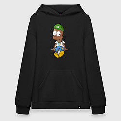 Толстовка-худи оверсайз Black Bart, цвет: черный