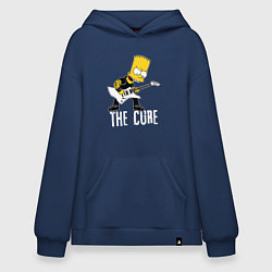 Толстовка-худи оверсайз The Cure Барт Симпсон рокер, цвет: тёмно-синий
