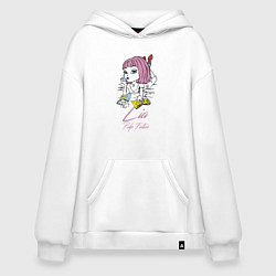 Толстовка-худи оверсайз Lia - pulp fiction, цвет: белый