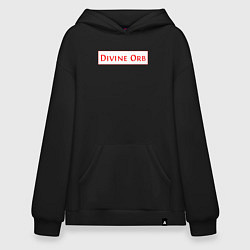Толстовка-худи оверсайз Divine Orb дроп в Path of Exile, цвет: черный