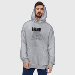 Толстовка-худи оверсайз Gravity и пространственная сетка, цвет: меланж — фото 2