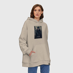Толстовка-худи оверсайз Владимир - персонаж, цвет: миндальный — фото 2