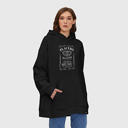 Толстовка-худи оверсайз Placebo в стиле Jack Daniels, цвет: черный — фото 2