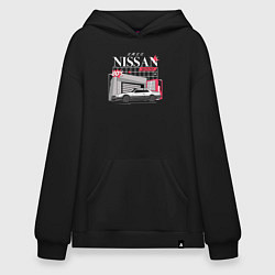 Толстовка-худи оверсайз Nissan Skyline sport, цвет: черный