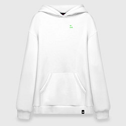 Толстовка-худи оверсайз Minimalism, цвет: белый