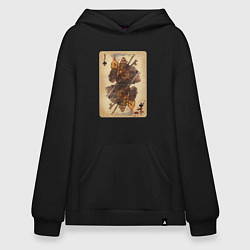 Толстовка-худи оверсайз Fable III Капитан Сэйкер, валет пики, цвет: черный