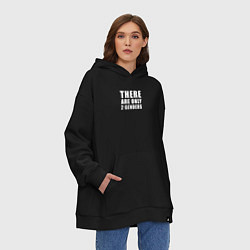 Толстовка-худи оверсайз There are only 2 genders, цвет: черный — фото 2
