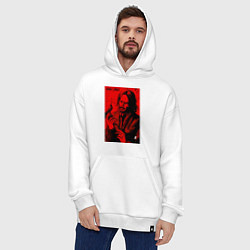 Толстовка-худи оверсайз John Wick Baba Yaga art, цвет: белый — фото 2
