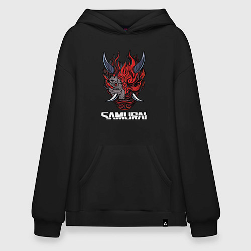 Худи оверсайз Samurai logo / Черный – фото 1